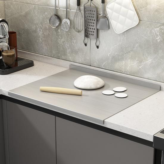 Разделочная доска из нержавеющей стали, прочная, большая, для нарезки, можно мыть в посудомоечной машине, кухонные принадлежности для мяса, овощей, выпечки