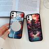 Japanese Landscape Phone Case Magnetic Case For IPhone 16 14 13 12 11 15 Pro Max Plus For Magsafe Wireless Charge Cover