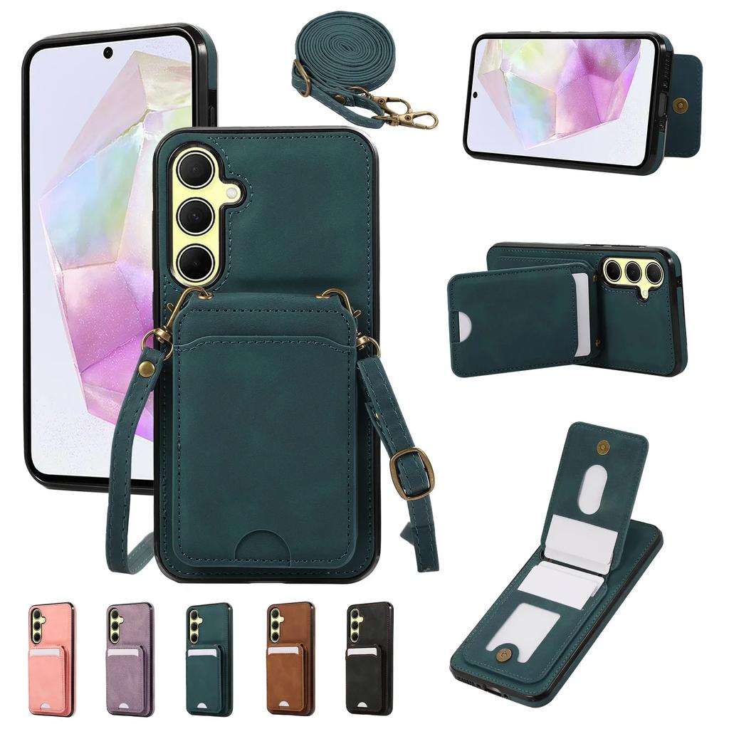 Чехол для телефона через плечо для Samsung Galaxy A55 A35 A25 A15 A54 A53 A52S A52 A32 A33 A34 A22 A13 A14 A72 A06 A16 A26 A36 A56 A24 4G
