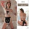Sexy lingerie sexy shoulder three-point maid uniform sweet cute perspective split maid suit