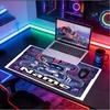 Custom Name Personalized Cosmic Bot Crew Pattern Mousepad, Laptop PC Desk Mat, Decorative Desk Mat for Home Keyboard Pad Gift