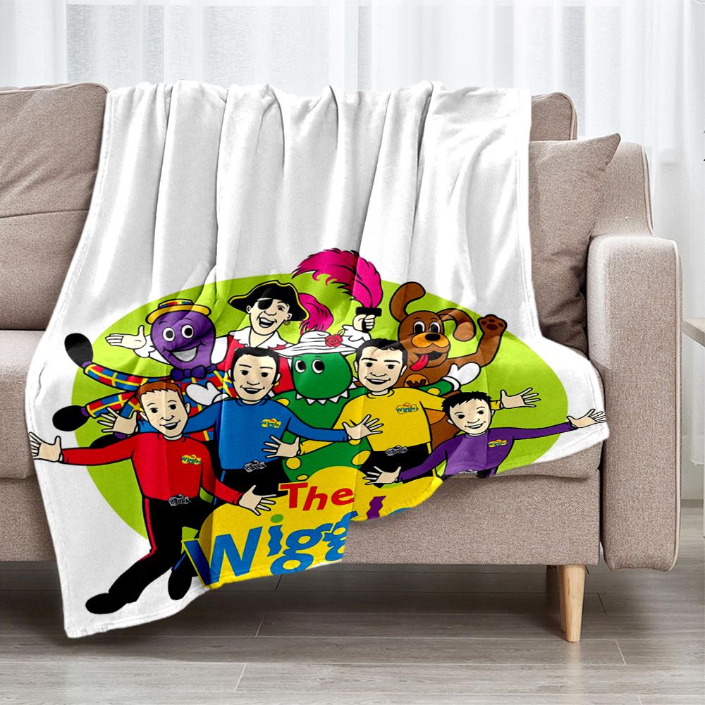 The Wiggles Theme Printed Blanket - Perfect for Couch, Bed, Travel & Outdoor Use | Machine Washable, Cozy & Durable.