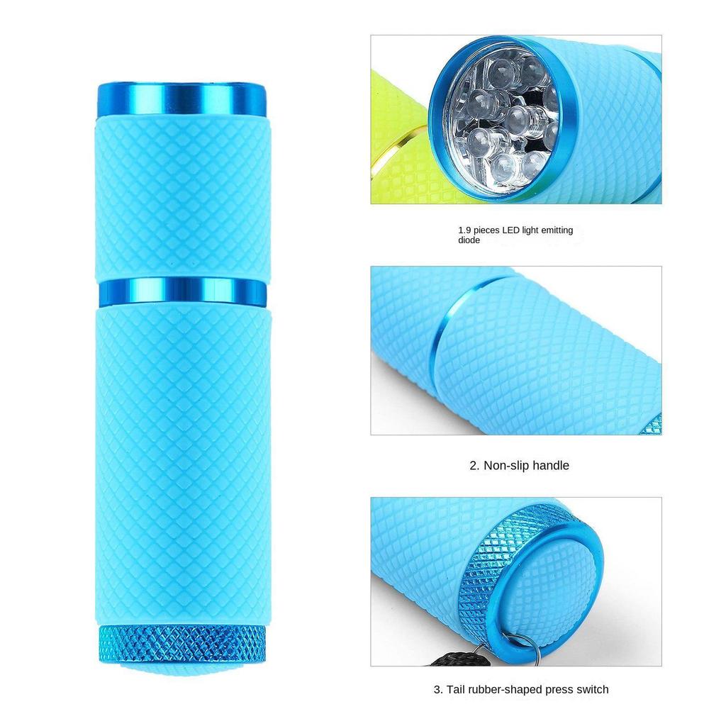 Мини УФ Светодиодная Лампа Сушка для Гель-Лака 9 Светодиодов Фонарик Портативность Сушка Машинка Инструменты для Нейл-Арта