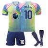 UEFA Champions League Soccer Jersey and Socks Set Messi Style Breathable Polyester Multicolor