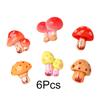 6 шт./компл. трехмерное оригинальное украшение в форме гриба с милым магнитным присоской с рисунком из мультфильма для украшения дома