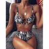 Snakeskin Bikinis High Waist Bikini Set Push Up Biquini  Women Swimsuit Female Swimwear EMA