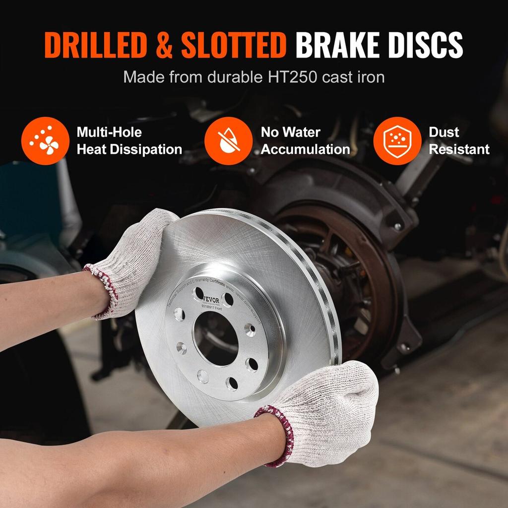 Front Ceramic Brake Rotor Pad Kit for Vauxhall Adam Corsa D Box Hatchback
