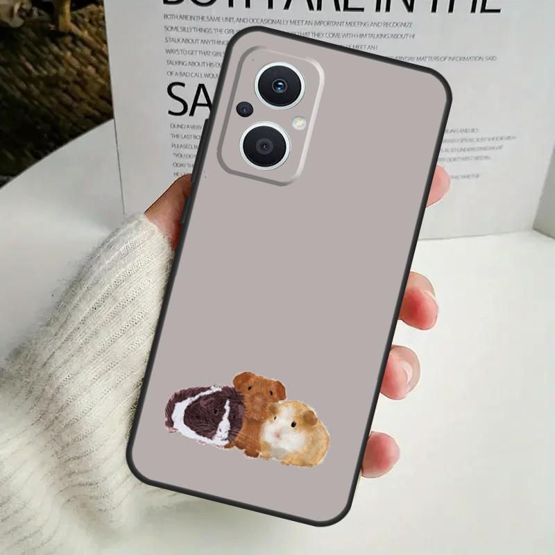 Cute Cartoon Guinea Pig Case For OPPO Reno 8 7 6 5 4 Lite 8T 5Z 4Z 10 11F OPPO Find X5 X6 Pro X2 Neo X3 Lite Cover