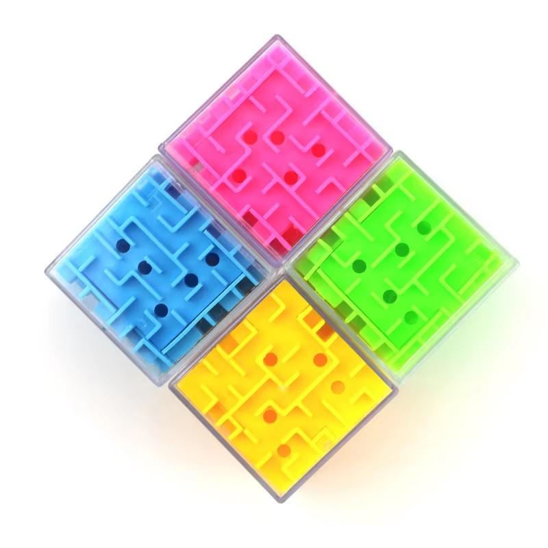 TOBEFU 3D Лабиринт Магический Куб Прозрачный Шестигранный Головоломка Кубик Рубика Игра с Катящимся Шариком Кубос Лабиринт Игрушки для Детей Развивающие