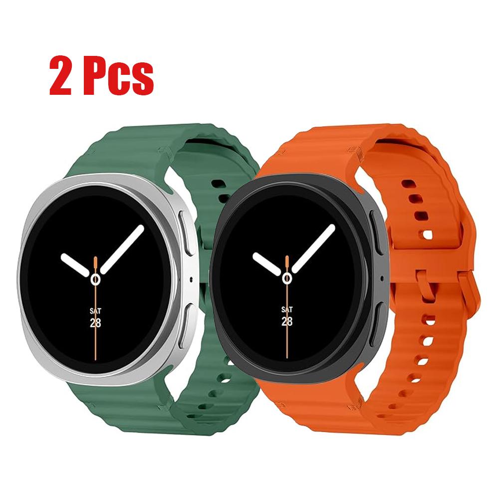 Straps for Samsung Galaxy watch 8 44mm 40mm 2 Pcs Belt Silicone Sport Wrist Bracelet Correa Galaxy watch 8 classic 46mm Bands