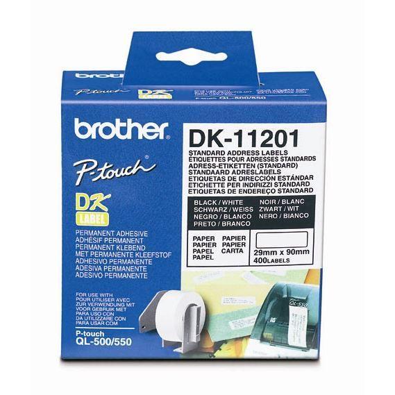 Standard Addressing Labels Brother DK11201 - Roll of 400 White Self-Adhesive Labels