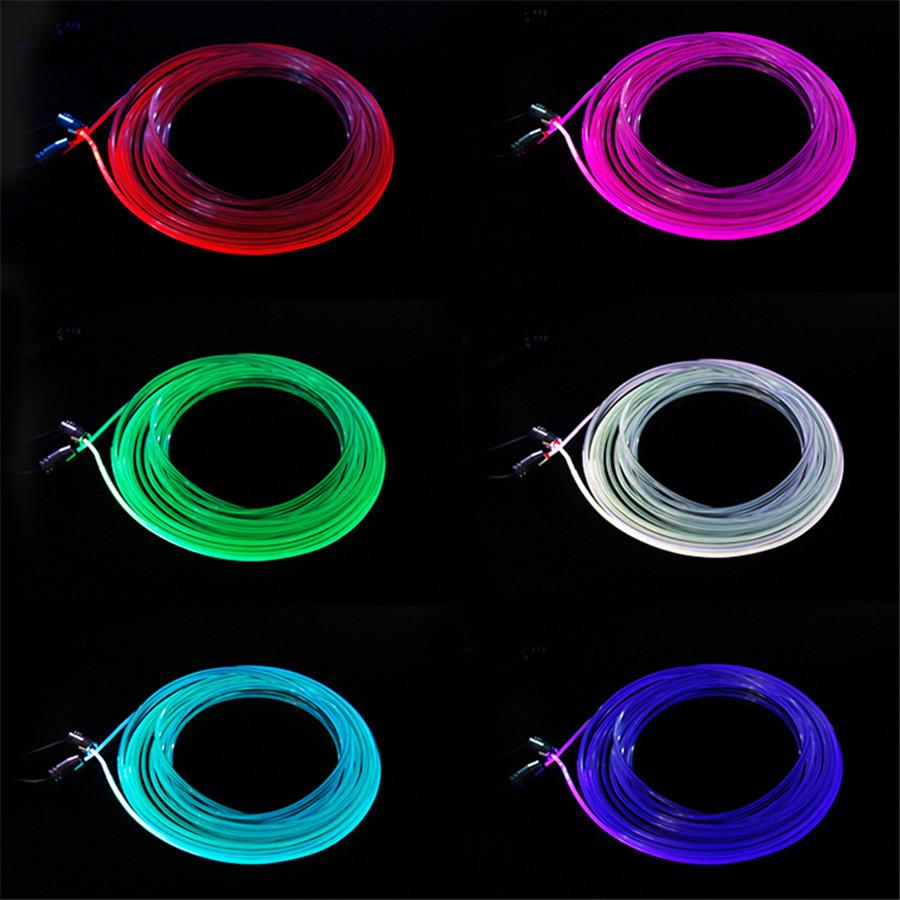5in1 6M RGB LED Car Interior Decor Neon Strip Light APP Control Atmosphere Light