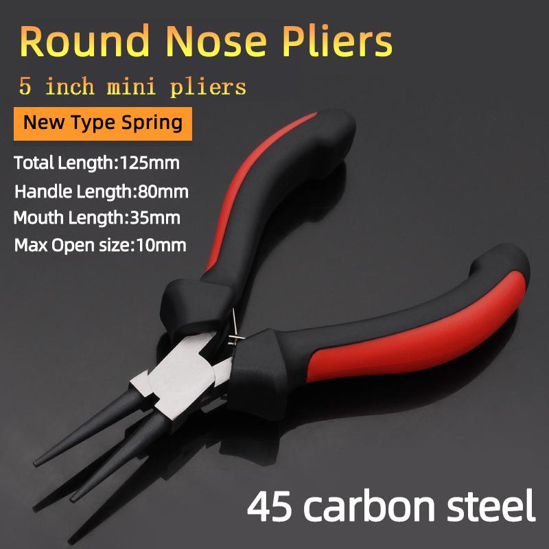 Мини-плоскогубцы, диагональные плоскогубцы, проволочные круглые изогнутые длинные игольчатые кусачки, ручная работа, бисер для самостоятельного изготовления небольших ювелирных изделий, инструменты