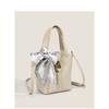 IELGY Fashion Silk Scarf Portable Bucket Bag, Texture Versatile Single Shoulder Crossbody