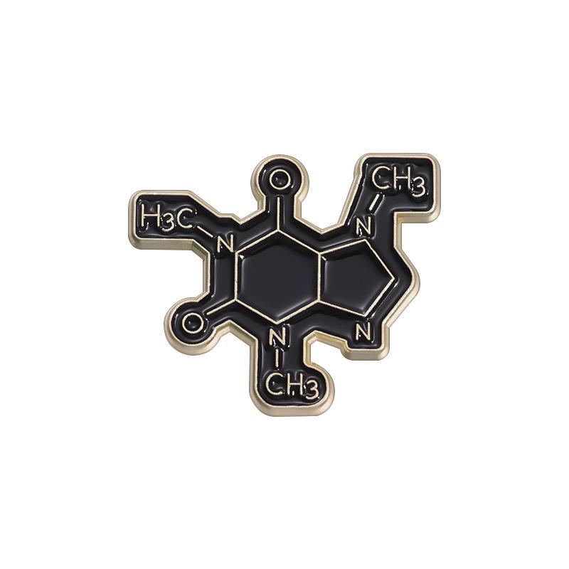 Значки с мультяшными символами химических элементов: Милые металлические броши для украшения рюкзака и одежды