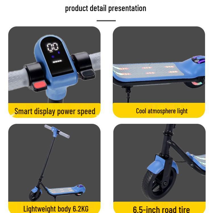 Электрический двухколесный детский самокат - Игрушка для поездок