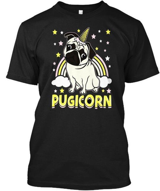 Крутая футболка Pugicorn Смешной Единорог Мопс Подарки Мопс Сделано в США Размер от S до 5XL