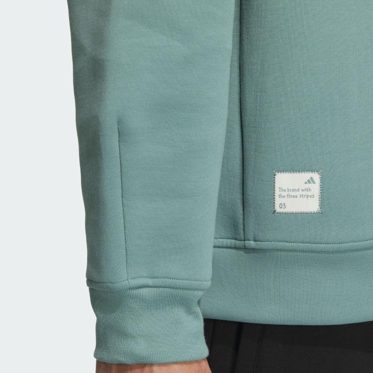 Adidas FW24 Маленький логотип Sweat Series Свободный крой Круглый вырез Длинный рукав Толстовка Мужская толстовка Светло-серый JM3412