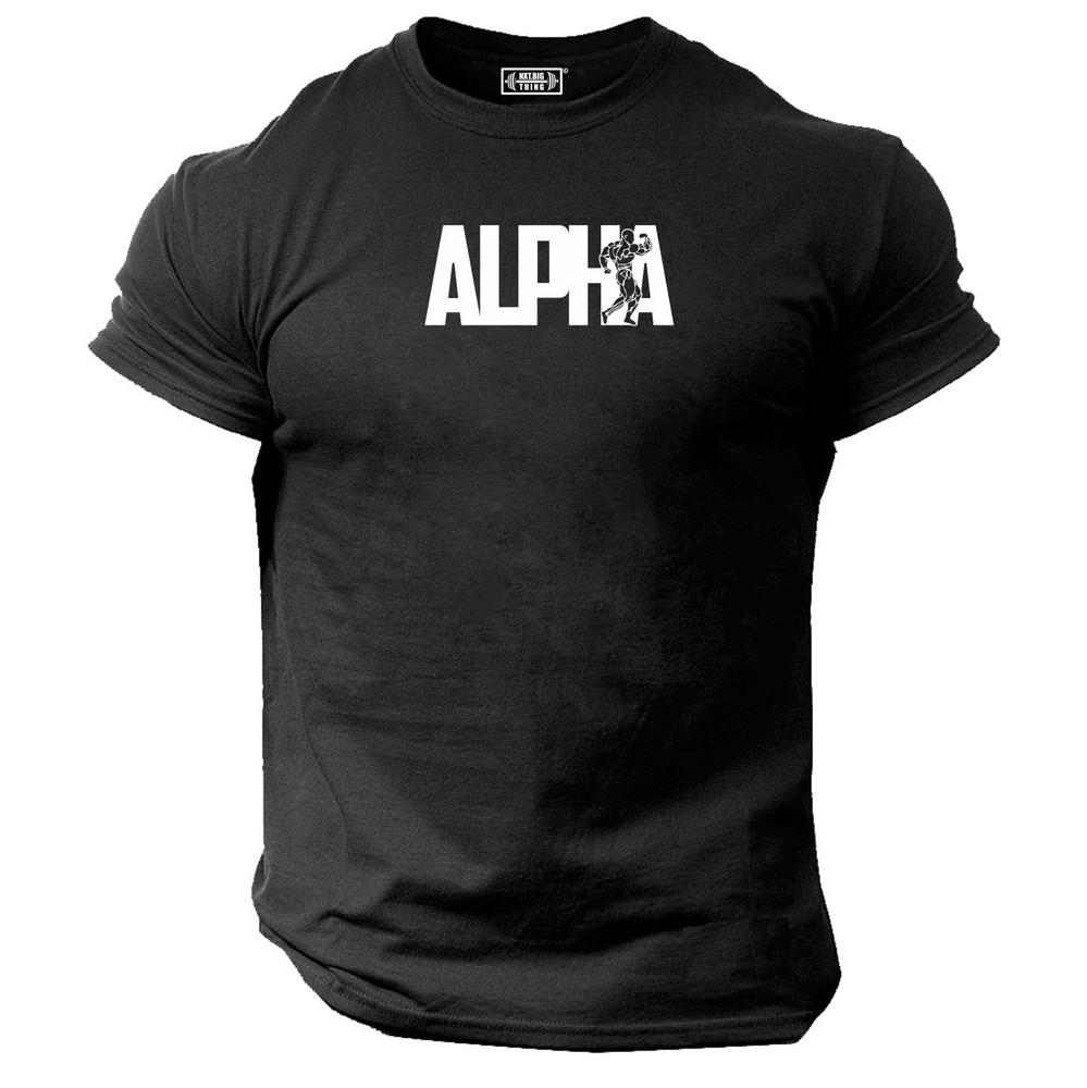 Alpha Футболка Одежда для зала Бодибилдинг Тренировка Тренировочная Упражнения Мышцы Топ