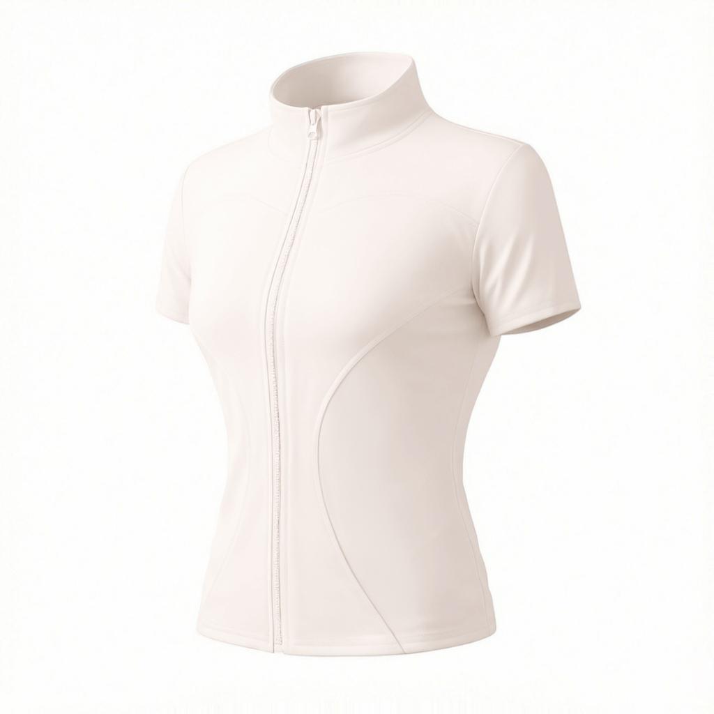 Sports jacket women's slim and thin quick-drying yoga clothes top short-sleeved Pilates training running feather tennis clothes