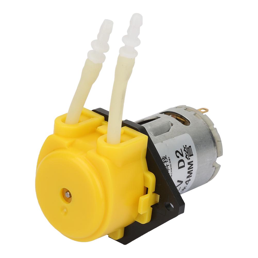 DC12V Желтая Микро Водяная Жидкостная Перистальтическая Насос Для Аквариума Лаборатории Аналитический 2*4мм
