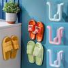3pcs Colorful Self-adhesive Slipper Racks - Waterproof for Bathroom, Kitchen and Bedroom Decoration