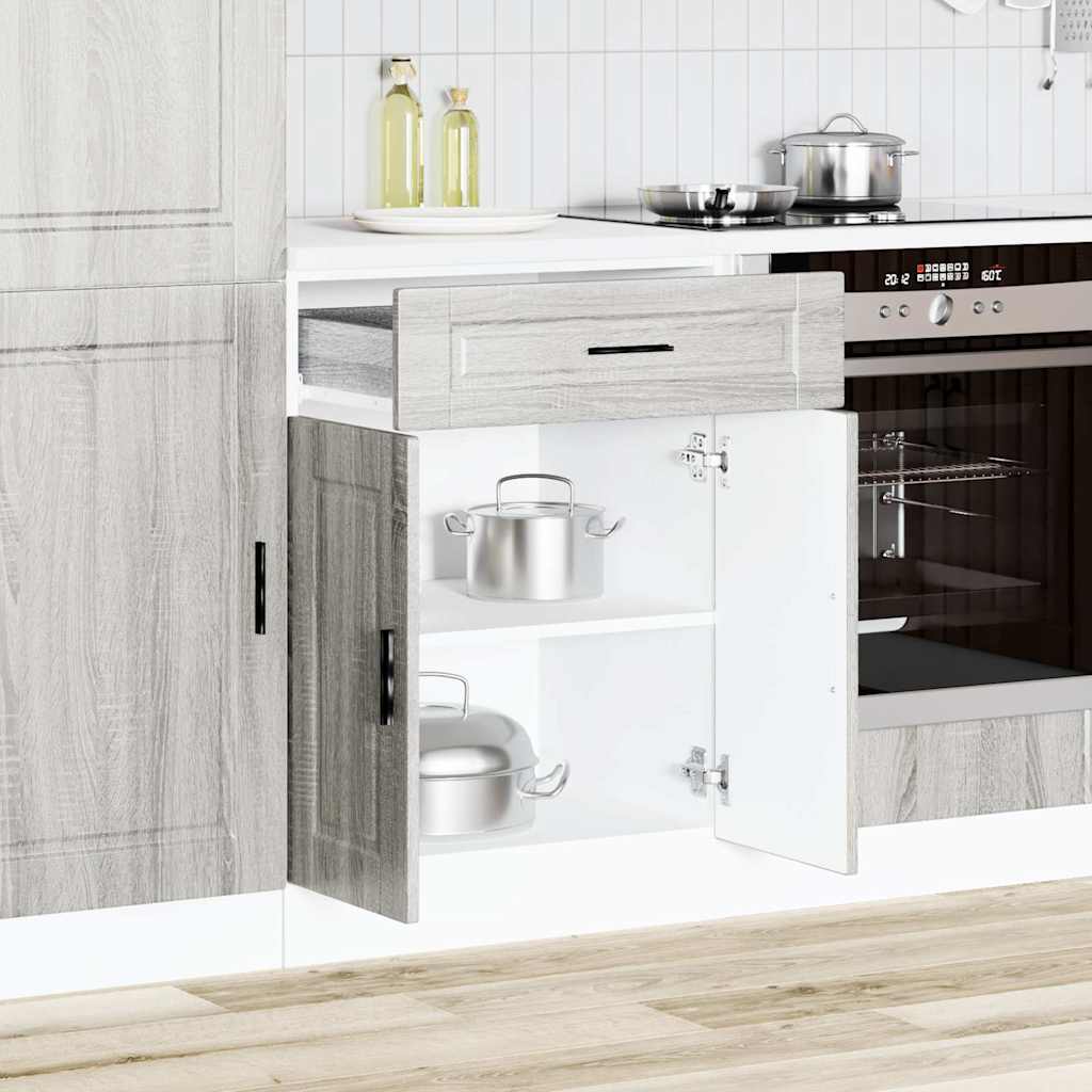 Porto Kitchen Base Cabinet Grey Sonoma Particleboard