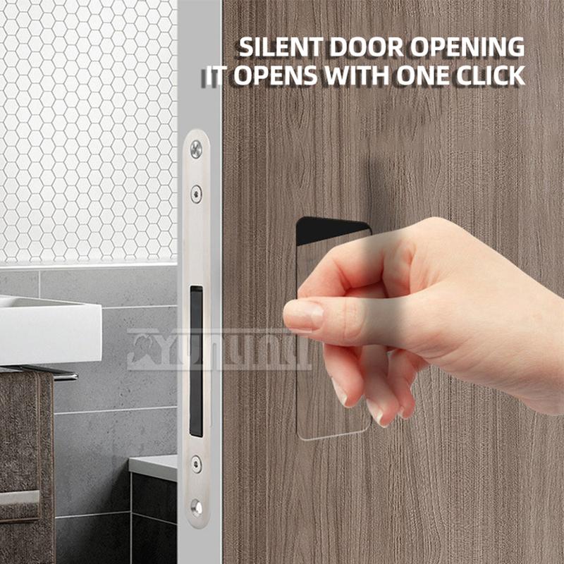 Invisible Room Door Lock Press Type Concealed Handle Hidden Outward-Opening Wooden Magnetic Door Handle Door Lock 2025 NEW