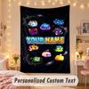 Custom Personalized Tapestry,Blox Fruits Print Custom Name Text Wall Art Hanging for Bedroom