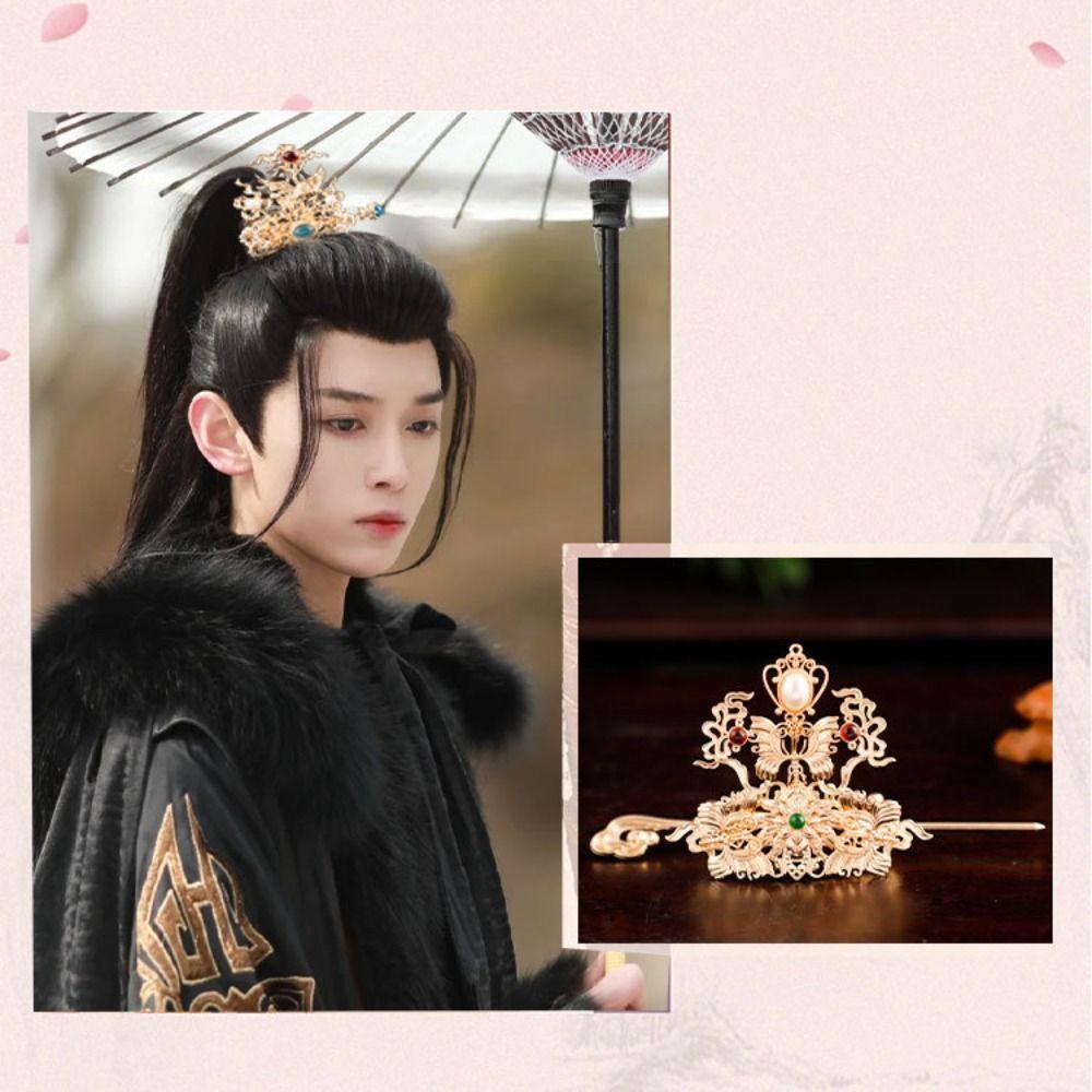 Цветная Глазурь Китайский Ханьфу Корона для Волос Танская Династия Шпилька для Волос Мальчики/Девочки
