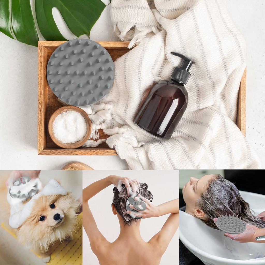 INNERNEED Шампунь 46 Щетка для кожи головы для очищения кожи головы и сухая и влажная щетка для кожи головы для расчесывания волос с унисекс-щеткой, силиконовая, мягкая, с длинными зубцами