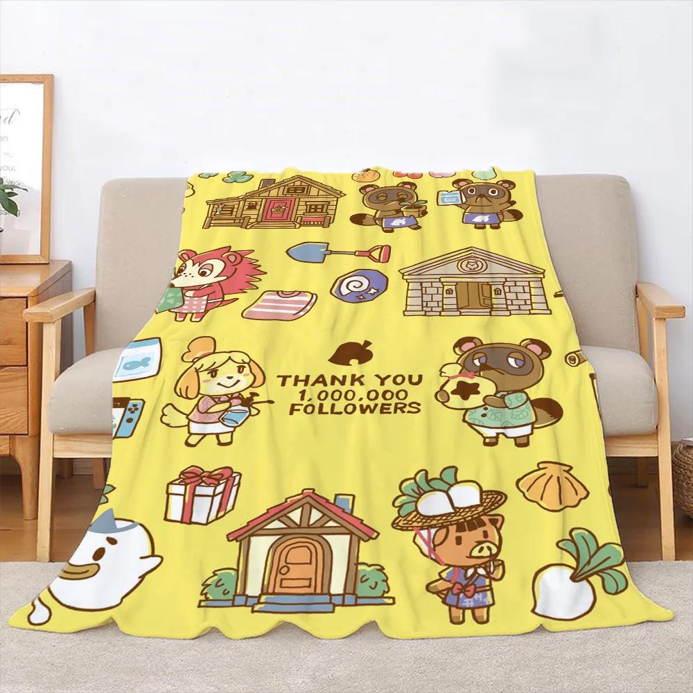 Animal Crossing Decorative Blanket Sofa Winter Custom Blankets Characters Luxury Bedding Home Interior Beach Towel Fluffy Plaid