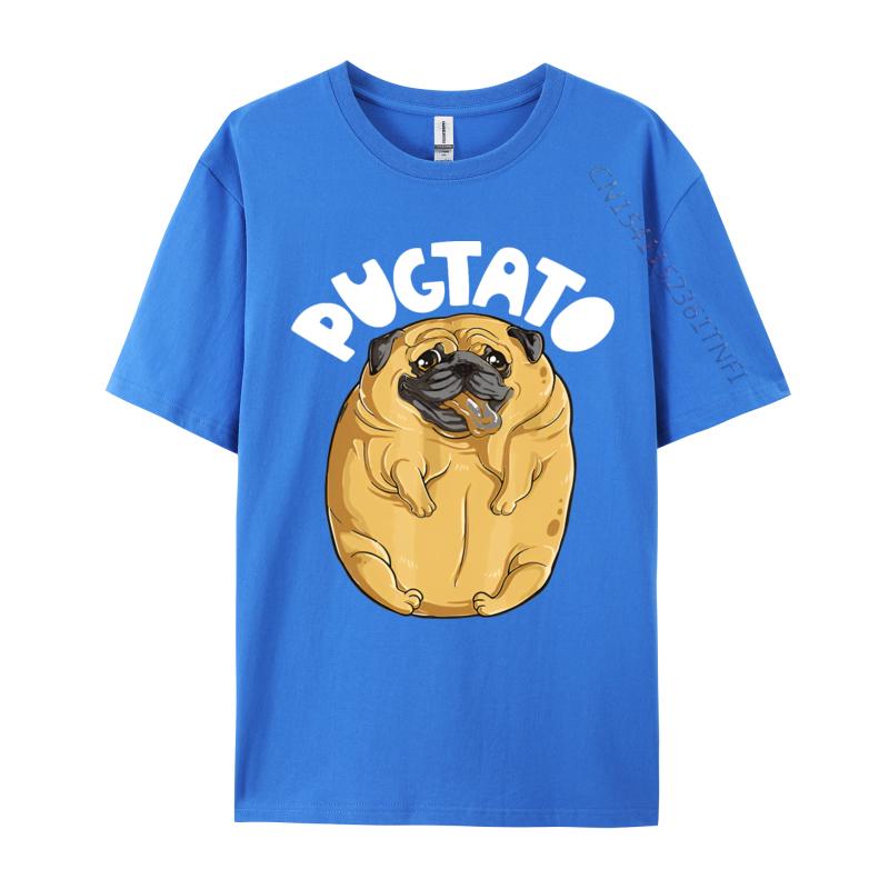 Mens Tshirt Pugtato Pug Potato Pug Dog Animal Tshirt Breathable Top Texture Fabric Tshirt Luxury T Shirt Men High Quality