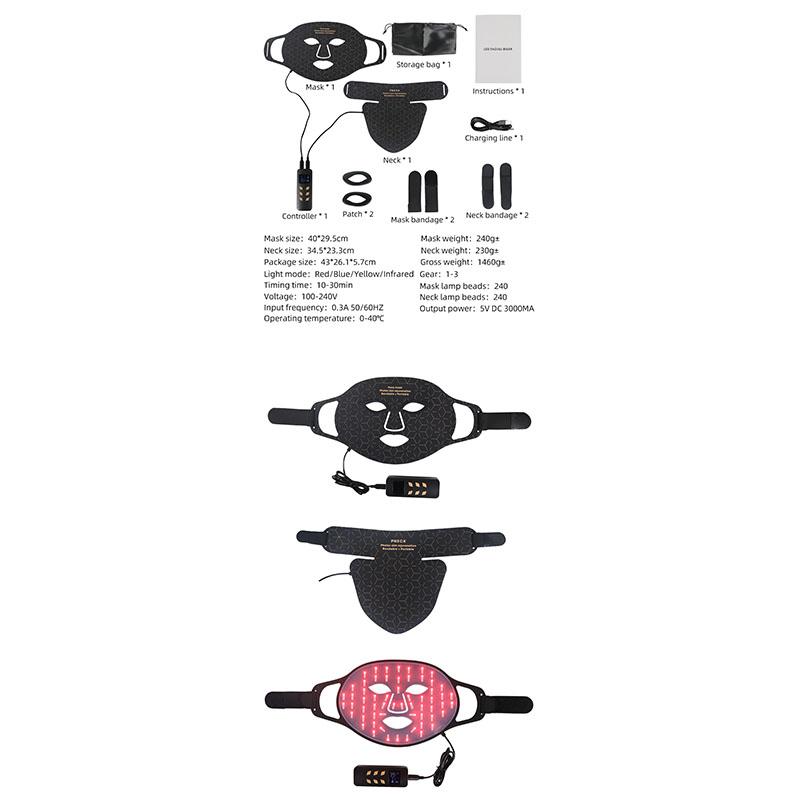 Уход за кожей 4 цвета светодиодная маска для лица против морщин омоложение кожи фотонная терапия косметические устройства отбеливание