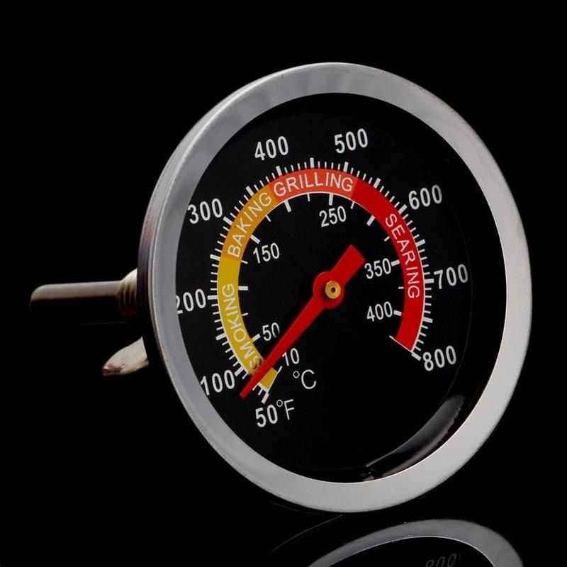 New Stainless Steel BBQ Smoker Grill Thermometer Temperature Gauge 10-400Degrees Celsius