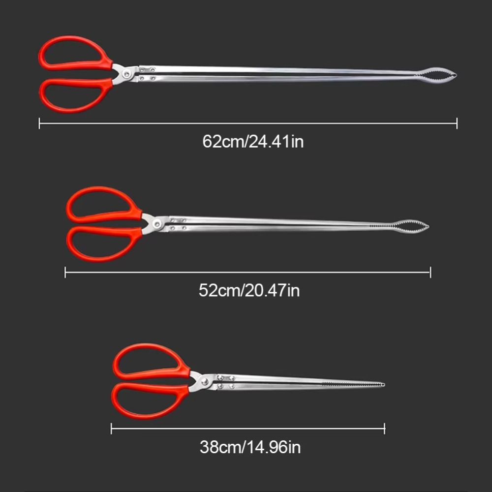 Extra Long Anti-slip Tooth Clamp Red Handle Seafood Hand Tool Ricefield Eel Fishing