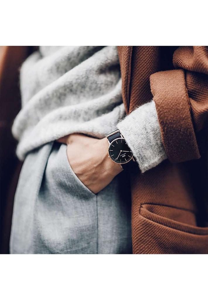 Год импорта Daniel Wellington DW Watch Classic Black Cornwall 40 мм Часы Бренд Стильный Популярный Бизнес Черный Подарок Парень [Официальный магазин/2