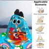 1pc Gumball World Cozy Print Blanket Lightweight Warm Flannel Throw Blanket For Sofa, Bed, Living Room
