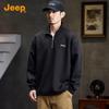 Men's Casual Half-Button Polo Sweatshirt