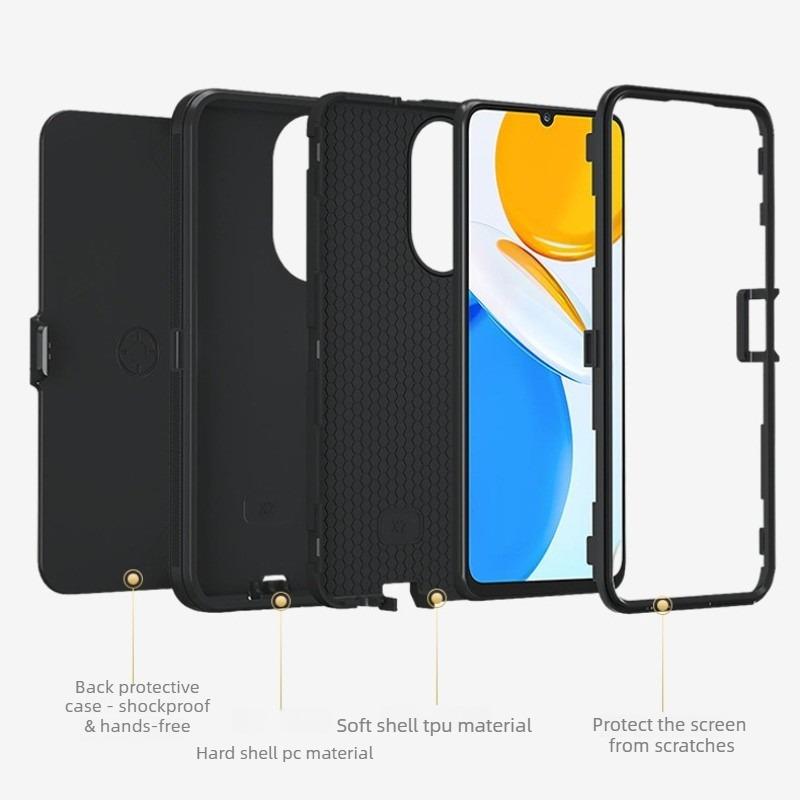 Прочный гибридный бронированный чехол для Honor X9 X8 X7 X6 A B C D 400 Magic 8 7 6 Lite Pro с клипсой Защитник 3-слойная защитная крышка