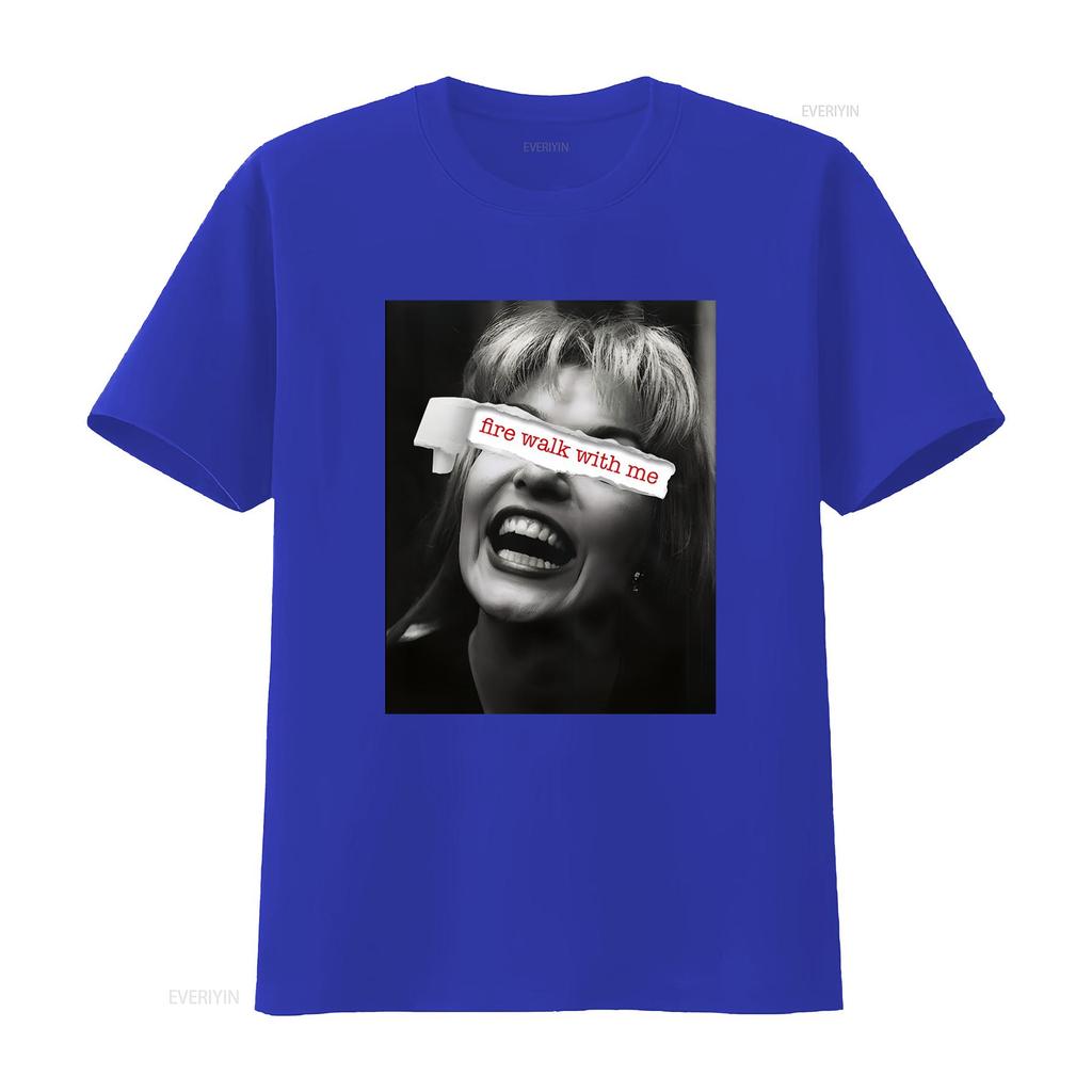 Fire walk with me SweaT T Shirt Twin Peaks Laura Palmer vintage Washed streetwear Stretched fashion Versatile homme graphic