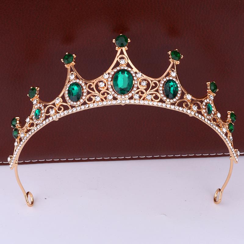 Ретро Корона Барокко Корона Тиара Принцесса Сценическое Выступление Повязка на Голову Корона для Именинницы Аксессуары для Волос