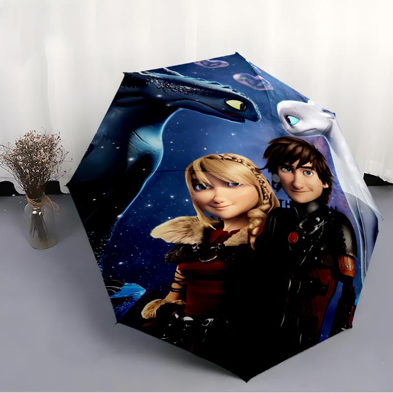 1pc Toothless1 Umbrella, Sun Protection, And UV Shielding. It Has Eight Sturdy Ribs for Outdoor Use And Perfect Gift