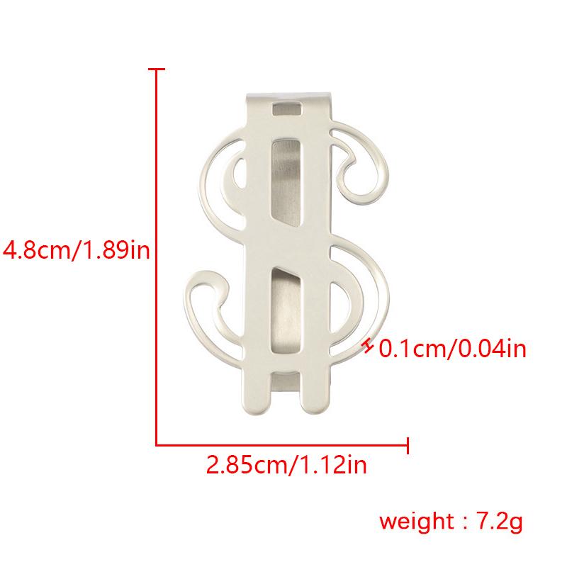 Тонкий зажим для денег из нержавеющей стали, зажим для купюр, держатель для купюр в виде доллара, монеты, банкноты