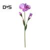 Artificial Iris Branch with Stem Green Leaves Home Wedding Party Faux Flower Floral Arrangement Indoor Outdoor Decoration Photo Props
