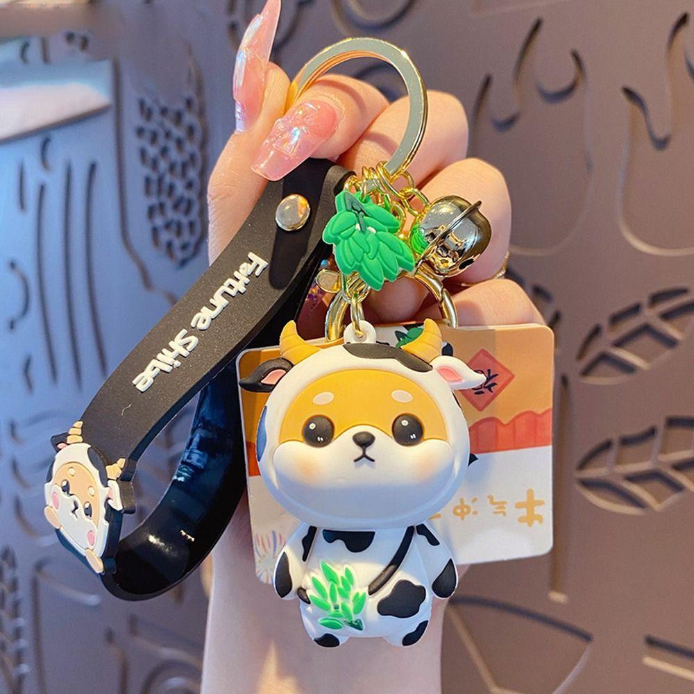 Милый брелок для ключей Шиба-ину Двенадцать китайских знаков зодиака Шиба-ину Брелок подвесной аксессуар