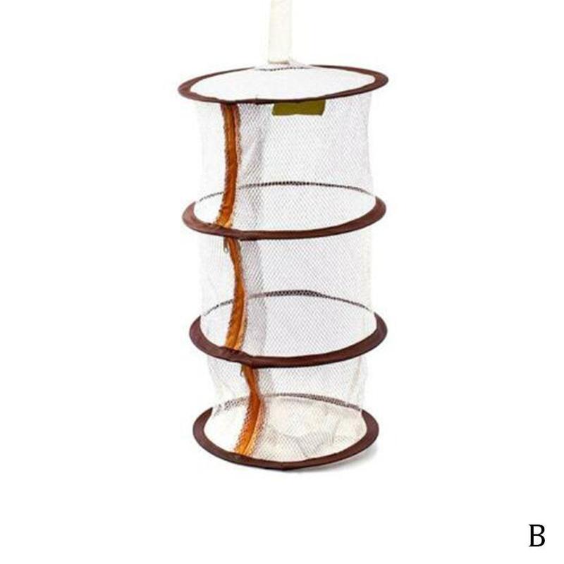 Подвесная корзина с застежкой-молнией, многосекционная подвесная корзина, трехсекционная корзина для сушки сушеных рыбных кормов L1T6 MIT
