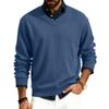Men's V-neck Long-sleeved Ribbed Knit Pullover
