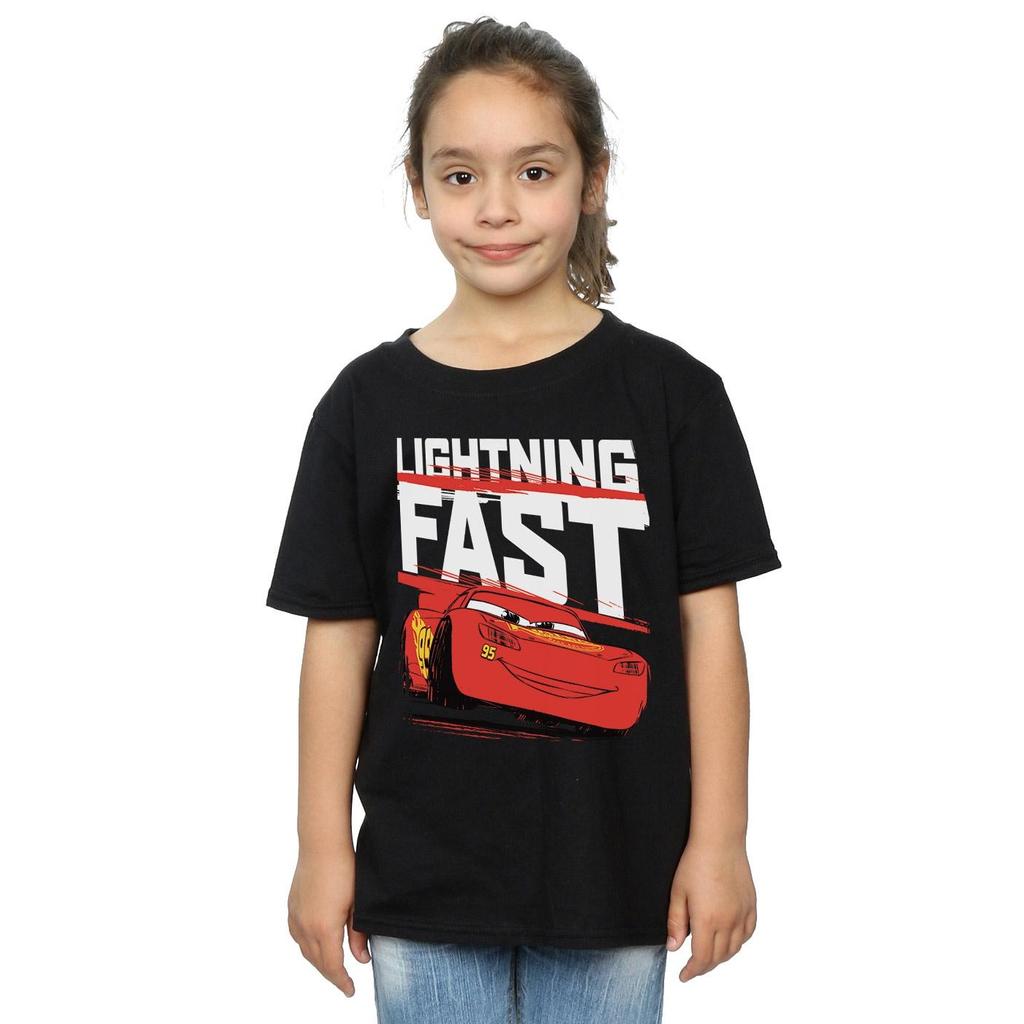 Disney Girls Cars Lightning Fast Cotton T-Shirt