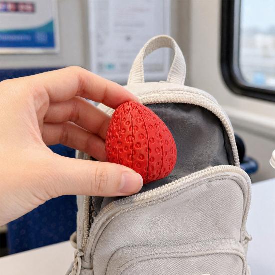 3D Printed Twisting Strawberry Toy, Stress Relief Slippery Strawberry Toy, Articulated Spiral Rotating Fruit Fidget Toy for Kids Adults